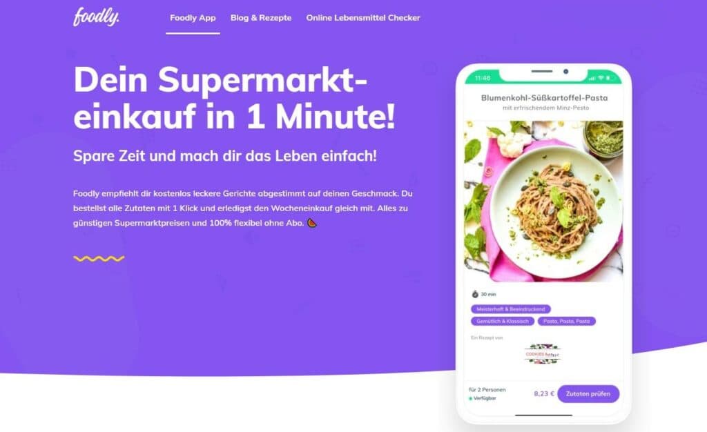 foodly kochbox homepage